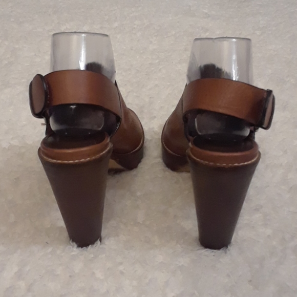 Cole Haan Leather Peep Toe Heels - Picture 4 of 16